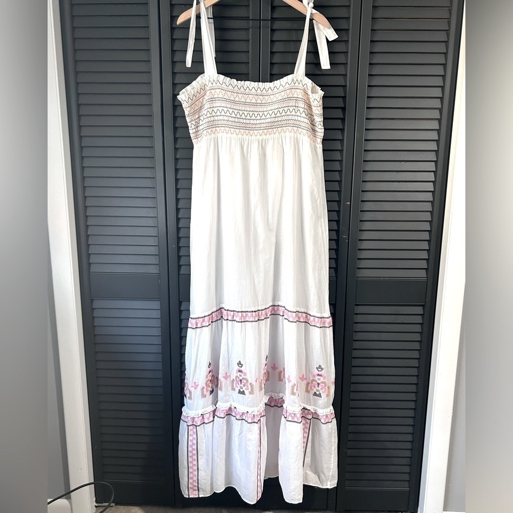 Alice by Temperley Maxi‎ Dress Embroidered Details Womens Size 8 Spring Boho